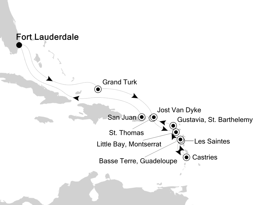 Caribbean & Central America Cruise Itinerary Map