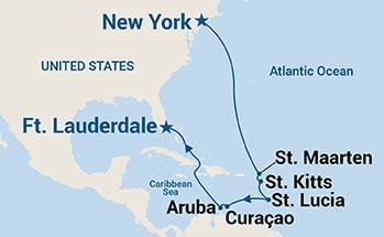12-Day Caribbean Islander Itinerary Map